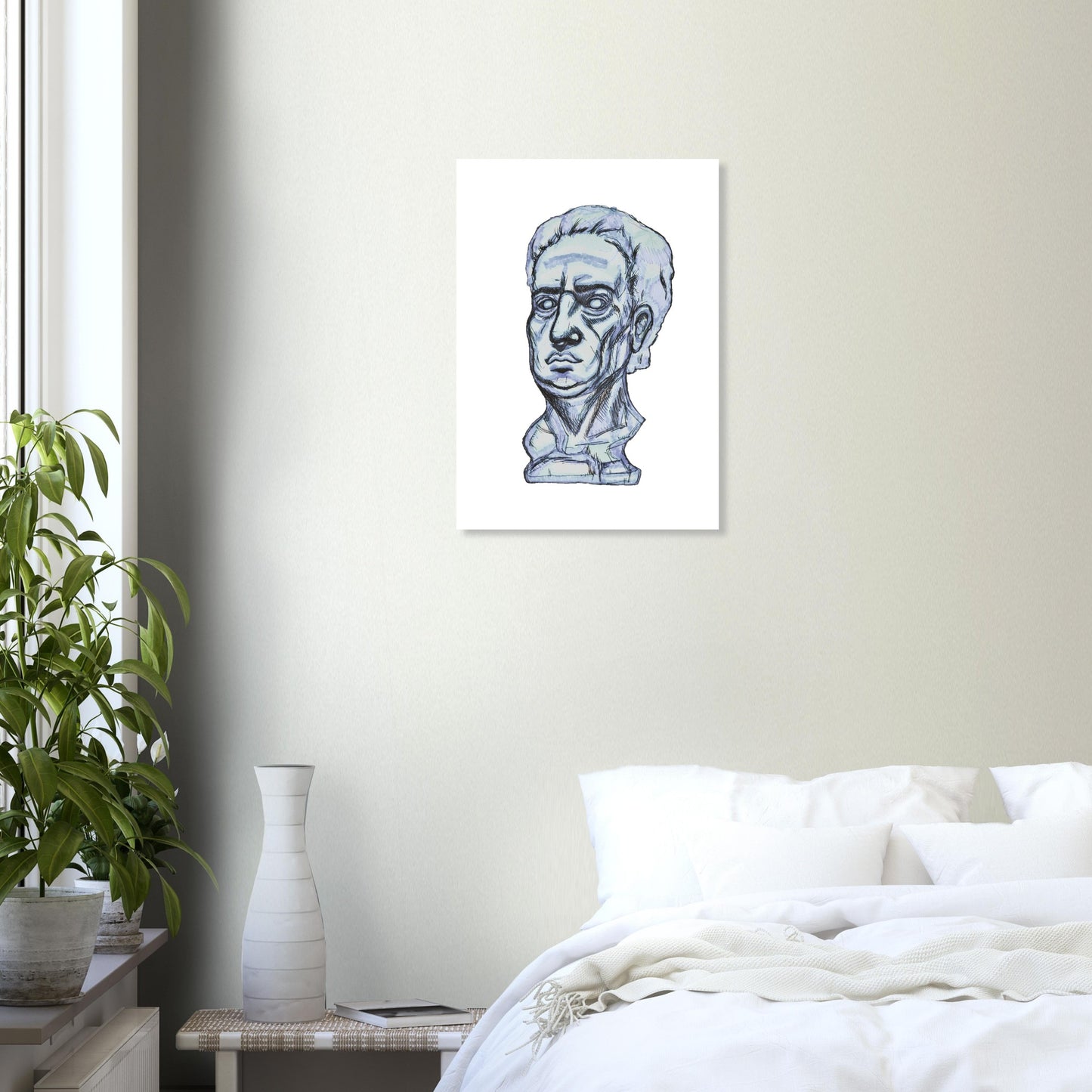 'Herb The Fourth' Statue Art Print- Home Décor