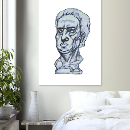 'Herb The Fourth' Statue Art Print- Home Décor