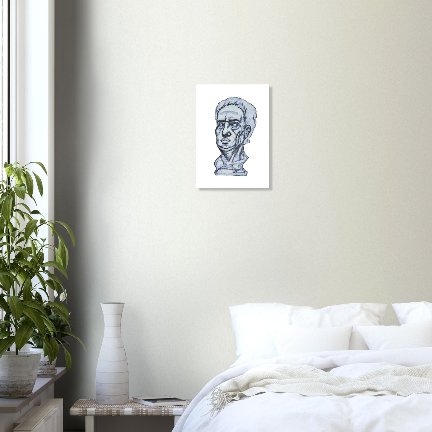 'Herb The Fourth' Statue Art Print- Home Décor