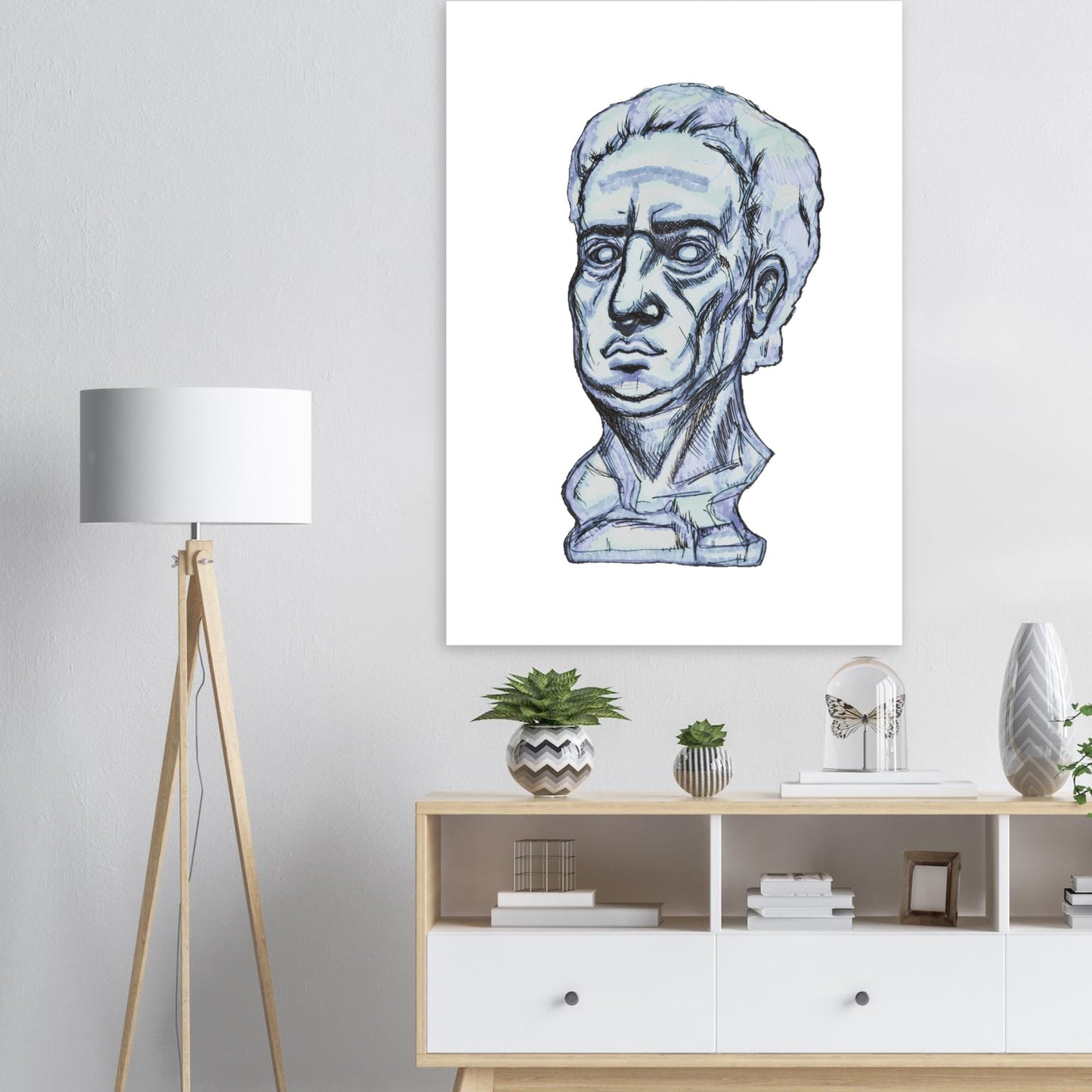 'Herb The Fourth' Statue Art Print- Home Décor