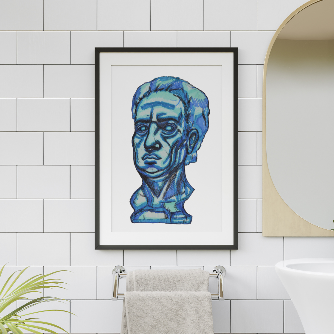  "Perfect for a tiled bathroom wall in modern trendy homes, its artistic allure elevates the space, transforming your bathroom into an inspiring gallery of unique and captivating art